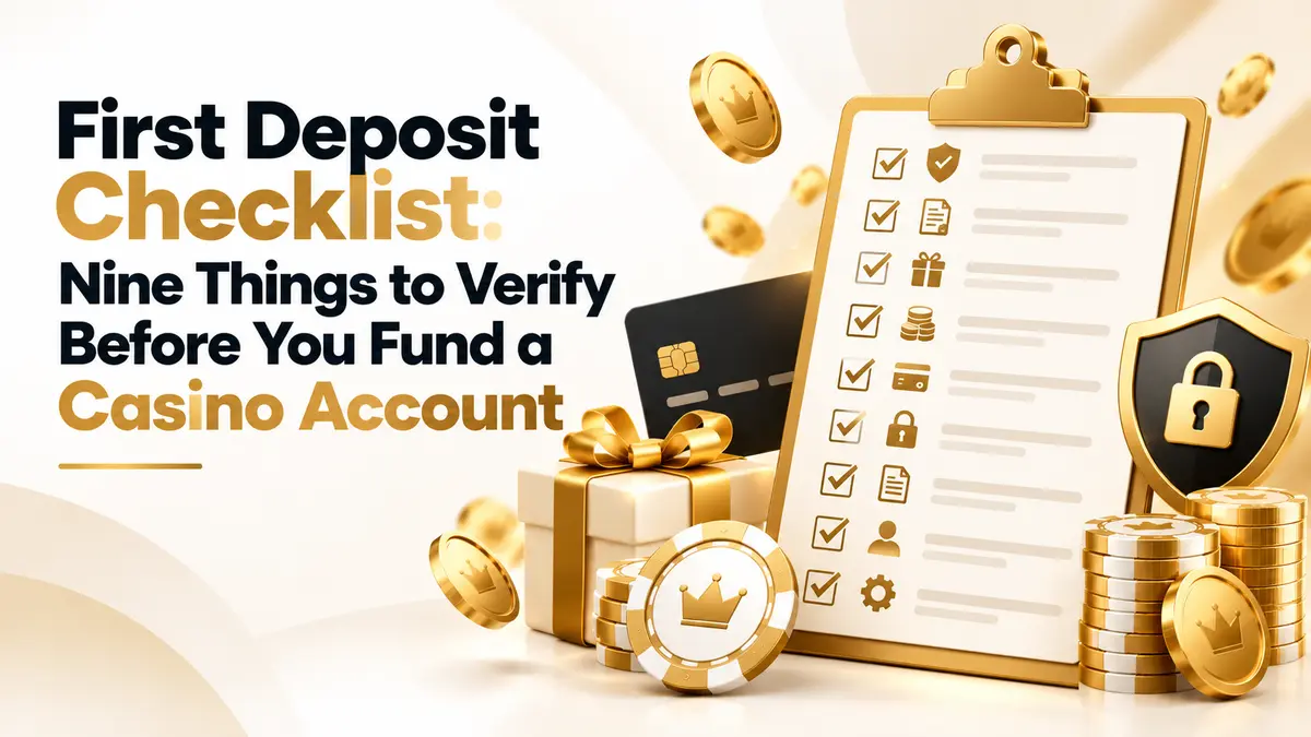 First Deposit Checklist: Nine Things to Verify Before You Fund a Casino Account